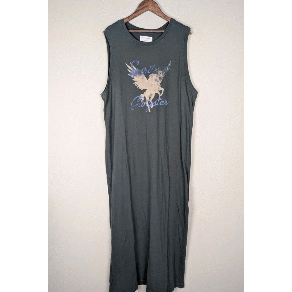 Spiritual Gangster Gray Pegasus Mulholland Sleeveless Cotton Maxi Dress - XL - Picture 6 of 14